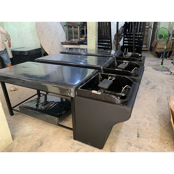 GIƯỜNG GỘI ĐẦU 2 IN 1 BỒN NHỰA KHUNG SẮT SƠN TĨNH ĐIỆN M13